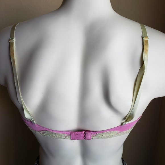 René Rofé Pink & Green Lace Bra – Size 36B - Picture 6 of 16